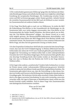 Image of the Page - 262 - in Österreich und die deutsche Frage 1987–1990 - Vom Honecker-Besuch in Bonn bis zur Einheit