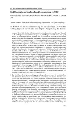 Image of the Page - 347 - in Österreich und die deutsche Frage 1987–1990 - Vom Honecker-Besuch in Bonn bis zur Einheit