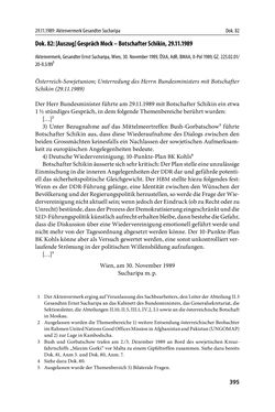 Image of the Page - 395 - in Österreich und die deutsche Frage 1987–1990 - Vom Honecker-Besuch in Bonn bis zur Einheit