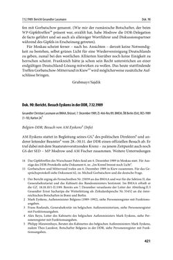 Image of the Page - 421 - in Österreich und die deutsche Frage 1987–1990 - Vom Honecker-Besuch in Bonn bis zur Einheit