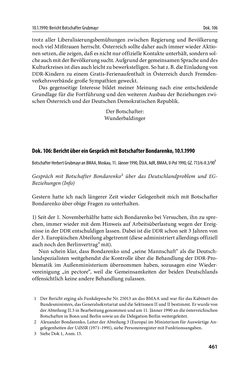 Image of the Page - 461 - in Österreich und die deutsche Frage 1987–1990 - Vom Honecker-Besuch in Bonn bis zur Einheit