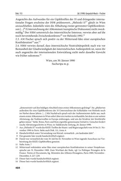 Image of the Page - 484 - in Österreich und die deutsche Frage 1987–1990 - Vom Honecker-Besuch in Bonn bis zur Einheit