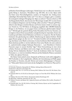 Image of the Page - 73 - in Die Alpen im Frühmittelalter - Die Geschichte eines Raumes in den Jahren 500 bis 800