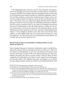 Image of the Page - 100 - in Die Alpen im Frühmittelalter - Die Geschichte eines Raumes in den Jahren 500 bis 800