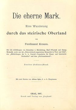 Image of the Page - III - in Die eherne Mark - Eine Wanderung durch das steirische Oberland, Volume 2