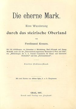 Bild der Seite - III - in Die eherne Mark - Eine Wanderung durch das steirische Oberland, Band 2