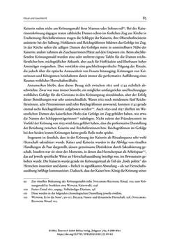 Image of the Page - 85 - in Die Kaiserin - Reich, Ritual und Dynastie