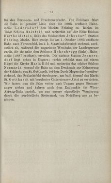 Image of the Page - 61 - in Die nordöstliche Steiermark - Eine Wanderung durch vergessene Lande