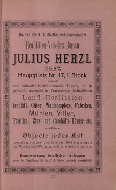 Bild der Seite - XV - in Die nordöstliche Steiermark - Eine Wanderung durch vergessene Lande