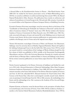 Bild der Seite - 425 - in Die Repräsentation der Habsburg-Lothringischen Dynastie in Musik, visuellen Medien und Architektur - 1618–1918