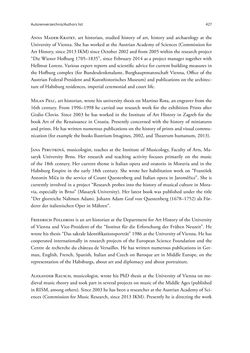 Bild der Seite - 427 - in Die Repräsentation der Habsburg-Lothringischen Dynastie in Musik, visuellen Medien und Architektur - 1618–1918