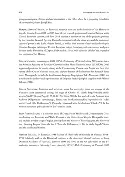 Bild der Seite - 428 - in Die Repräsentation der Habsburg-Lothringischen Dynastie in Musik, visuellen Medien und Architektur - 1618–1918