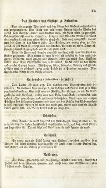 Image of the Page - 13 - in Die Süddeutsche Küche - auf ihrem gegenwärtigen Standpunkte