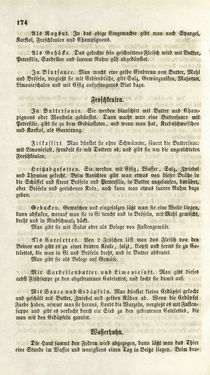 Image of the Page - 174 - in Die Süddeutsche Küche - auf ihrem gegenwärtigen Standpunkte