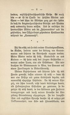 Bild der Seite - 8 - in Die Waffen nieder! - Eine Lebensgeschichte von Bertha von Suttner, Band 1