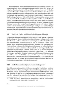 Bild der Seite - 46 - in Umgang mit religiöser Differenz im Kindergarten - Eine ethnographische Studie an Einrichtungen in katholischer und islamischer Trägerschaft