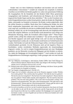 Bild der Seite - 112 - in Umgang mit religiöser Differenz im Kindergarten - Eine ethnographische Studie an Einrichtungen in katholischer und islamischer Trägerschaft