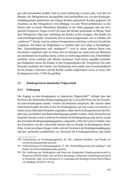 Image of the Page - 129 - in Umgang mit religiöser Differenz im Kindergarten - Eine ethnographische Studie an Einrichtungen in katholischer und islamischer Trägerschaft