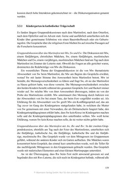 Image of the Page - 139 - in Umgang mit religiöser Differenz im Kindergarten - Eine ethnographische Studie an Einrichtungen in katholischer und islamischer Trägerschaft