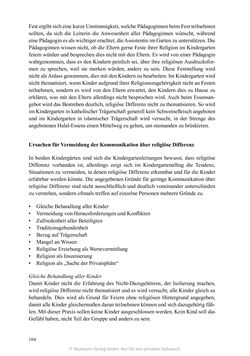 Image of the Page - 164 - in Umgang mit religiöser Differenz im Kindergarten - Eine ethnographische Studie an Einrichtungen in katholischer und islamischer Trägerschaft