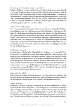 Image of the Page - 165 - in Umgang mit religiöser Differenz im Kindergarten - Eine ethnographische Studie an Einrichtungen in katholischer und islamischer Trägerschaft