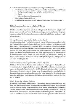 Bild der Seite - 169 - in Umgang mit religiöser Differenz im Kindergarten - Eine ethnographische Studie an Einrichtungen in katholischer und islamischer Trägerschaft