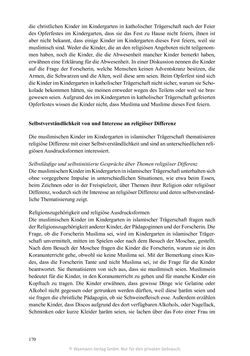 Image of the Page - 170 - in Umgang mit religiöser Differenz im Kindergarten - Eine ethnographische Studie an Einrichtungen in katholischer und islamischer Trägerschaft