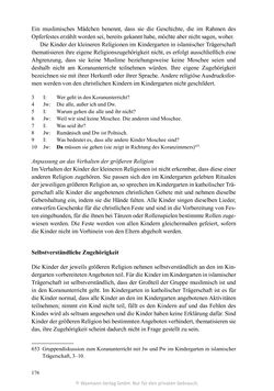 Bild der Seite - 176 - in Umgang mit religiöser Differenz im Kindergarten - Eine ethnographische Studie an Einrichtungen in katholischer und islamischer Trägerschaft