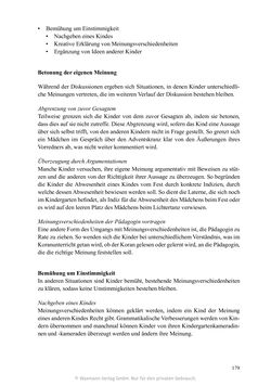 Bild der Seite - 179 - in Umgang mit religiöser Differenz im Kindergarten - Eine ethnographische Studie an Einrichtungen in katholischer und islamischer Trägerschaft