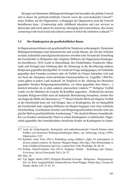 Bild der Seite - 185 - in Umgang mit religiöser Differenz im Kindergarten - Eine ethnographische Studie an Einrichtungen in katholischer und islamischer Trägerschaft