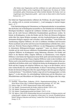 Bild der Seite - 192 - in Umgang mit religiöser Differenz im Kindergarten - Eine ethnographische Studie an Einrichtungen in katholischer und islamischer Trägerschaft