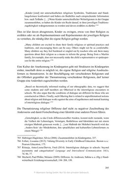 Bild der Seite - 205 - in Umgang mit religiöser Differenz im Kindergarten - Eine ethnographische Studie an Einrichtungen in katholischer und islamischer Trägerschaft