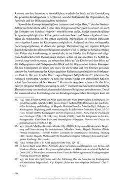 Image of the Page - 214 - in Umgang mit religiöser Differenz im Kindergarten - Eine ethnographische Studie an Einrichtungen in katholischer und islamischer Trägerschaft