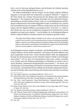 Image of the Page - 219 - in Umgang mit religiöser Differenz im Kindergarten - Eine ethnographische Studie an Einrichtungen in katholischer und islamischer Trägerschaft