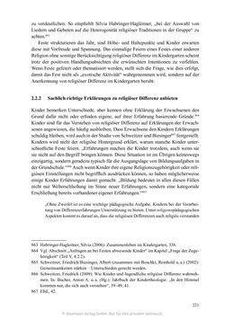 Image of the Page - 221 - in Umgang mit religiöser Differenz im Kindergarten - Eine ethnographische Studie an Einrichtungen in katholischer und islamischer Trägerschaft