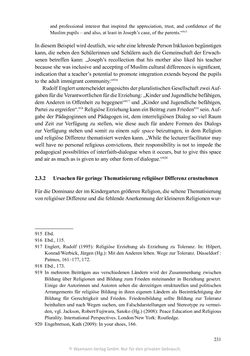Bild der Seite - 231 - in Umgang mit religiöser Differenz im Kindergarten - Eine ethnographische Studie an Einrichtungen in katholischer und islamischer Trägerschaft