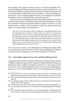 Bild der Seite - 236 - in Umgang mit religiöser Differenz im Kindergarten - Eine ethnographische Studie an Einrichtungen in katholischer und islamischer Trägerschaft