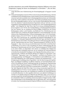 Image of the Page - 237 - in Umgang mit religiöser Differenz im Kindergarten - Eine ethnographische Studie an Einrichtungen in katholischer und islamischer Trägerschaft