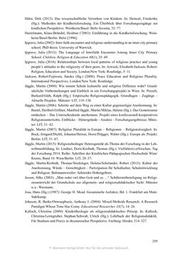 Image of the Page - 259 - in Umgang mit religiöser Differenz im Kindergarten - Eine ethnographische Studie an Einrichtungen in katholischer und islamischer Trägerschaft