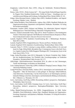 Image of the Page - 261 - in Umgang mit religiöser Differenz im Kindergarten - Eine ethnographische Studie an Einrichtungen in katholischer und islamischer Trägerschaft