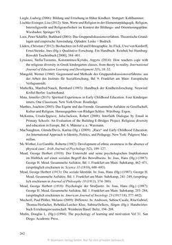 Image of the Page - 262 - in Umgang mit religiöser Differenz im Kindergarten - Eine ethnographische Studie an Einrichtungen in katholischer und islamischer Trägerschaft