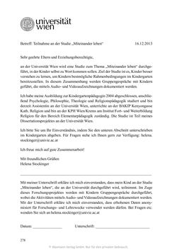 Bild der Seite - 278 - in Umgang mit religiöser Differenz im Kindergarten - Eine ethnographische Studie an Einrichtungen in katholischer und islamischer Trägerschaft