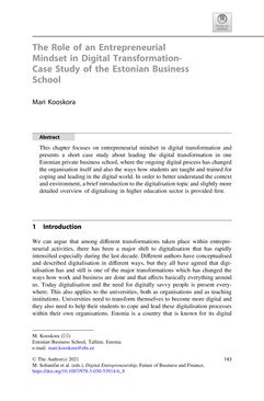 Image of the Page - 138 - in Digital Entrepreneurship - Impact on Business and Society