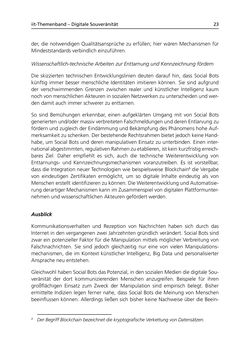 Bild der Seite - 23 - in Digitale Souveränität - Bürger | Unternehmen | Staat