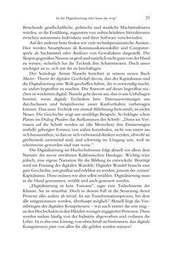 Image of the Page - 21 - in Was macht die Digitalisierung mit den Hochschulen? - Einwürfe und Provokationen