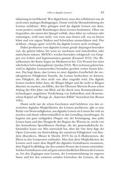 Image of the Page - 83 - in Was macht die Digitalisierung mit den Hochschulen? - Einwürfe und Provokationen