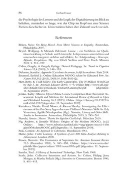 Image of the Page - 86 - in Was macht die Digitalisierung mit den Hochschulen? - Einwürfe und Provokationen