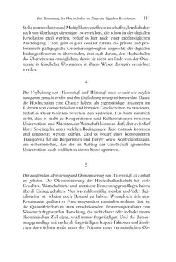 Bild der Seite - 111 - in Was macht die Digitalisierung mit den Hochschulen? - Einwürfe und Provokationen