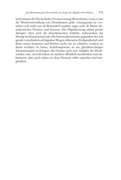 Bild der Seite - 115 - in Was macht die Digitalisierung mit den Hochschulen? - Einwürfe und Provokationen