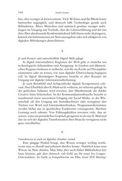 Bild der Seite - 144 - in Was macht die Digitalisierung mit den Hochschulen? - Einwürfe und Provokationen